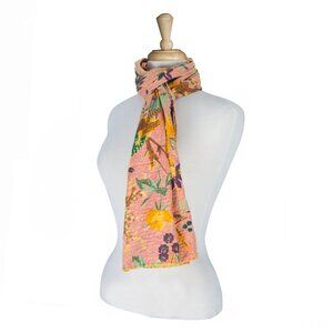 Taj Hotel Home Decor Kantha Cotton Scarve | 1-Piece | Multicolor | 18"x72"